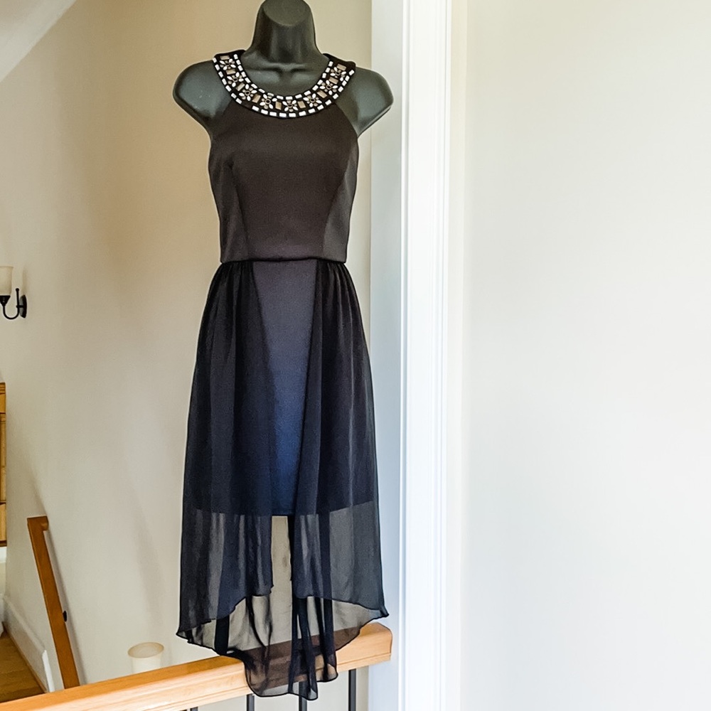 BCX sz 5 black high low NWOT fun dress
